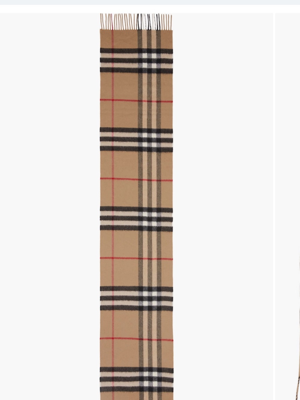 Burberry Giant Icon Check Cashmere Scarf - Archive Beige